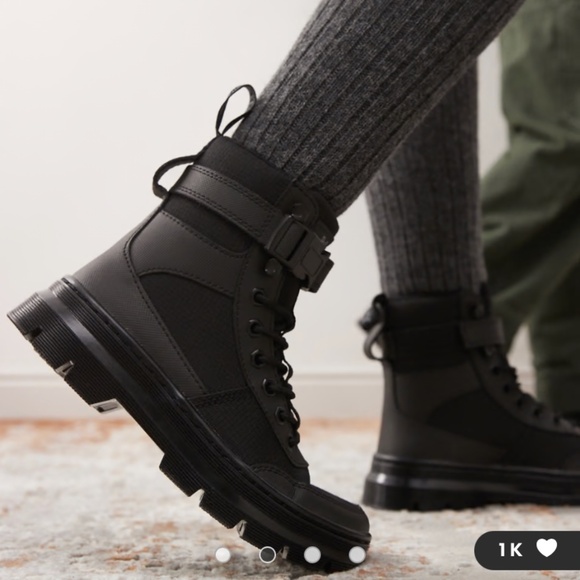 Dr. Martens Combs Tech Element+ Poly Rip-Stop Boots Black Unisex - Picture 3 of 10